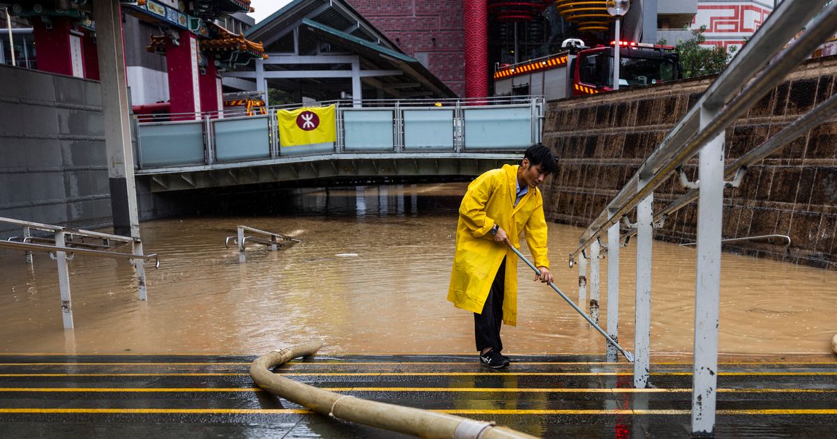 Two dead in Hong Kong amid torrential rains and flash floods