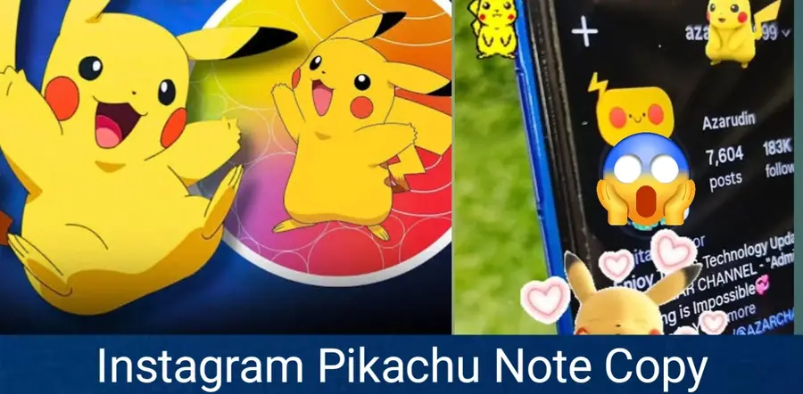Instagram Pikachu Note Copy – Pikachu Instagram Notes Emojis & Text Copy 99
