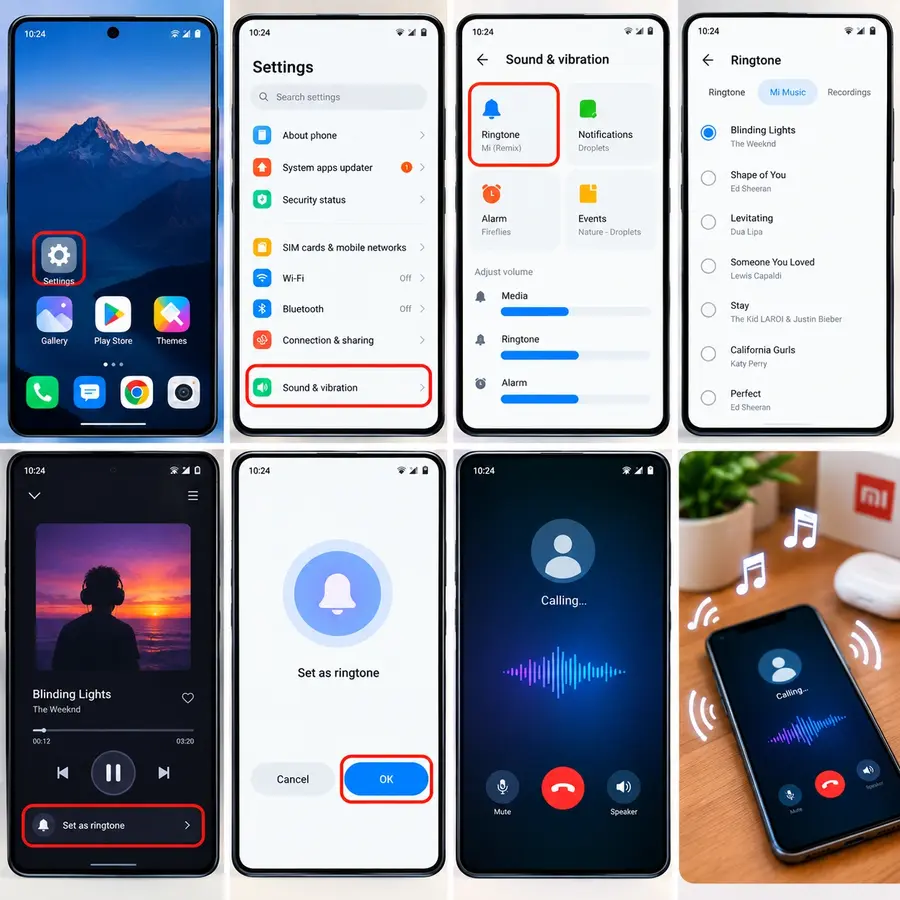 Setting a Song as Ringtone on Xiaomi and Redmi Phones